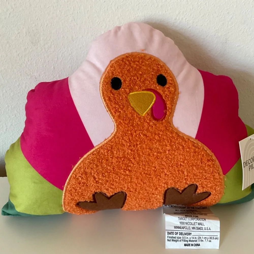 TARGET BULLSEYE'S PLAYGROUND COLORFUL TURKEY PILLOW - FALL / THANKSGIVING
